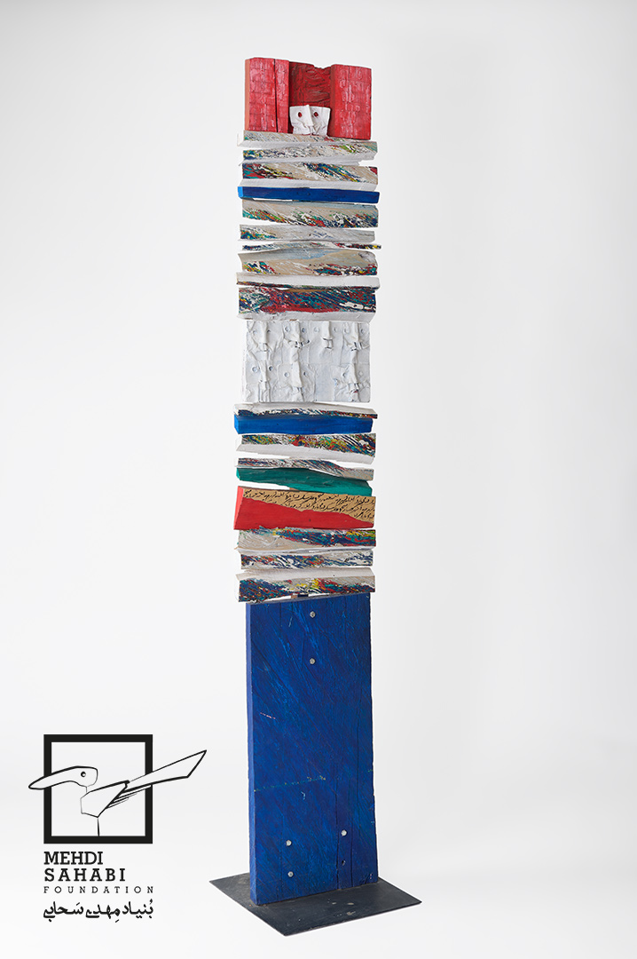 Acrylic and wood / 210 × 40 × 40 cm / Private Collection